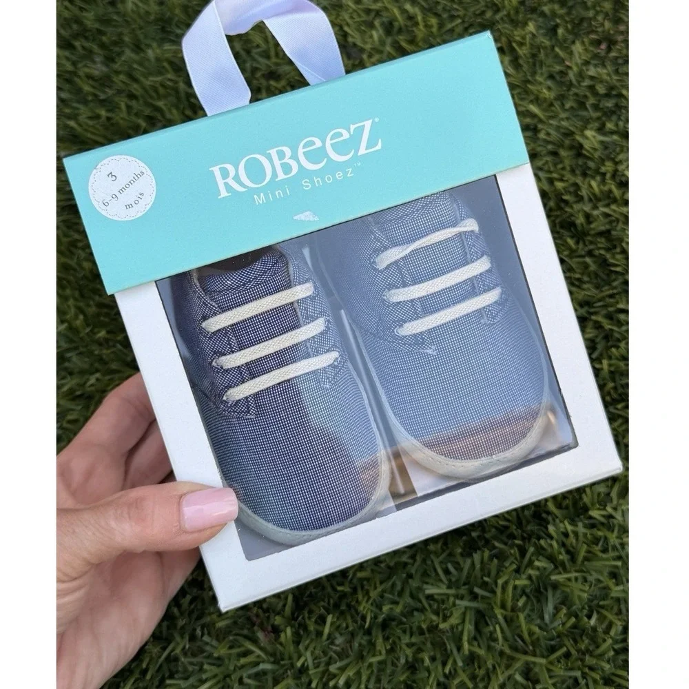 Robeez Infant Shoes‎ Steven Low Top Denim 6-9M